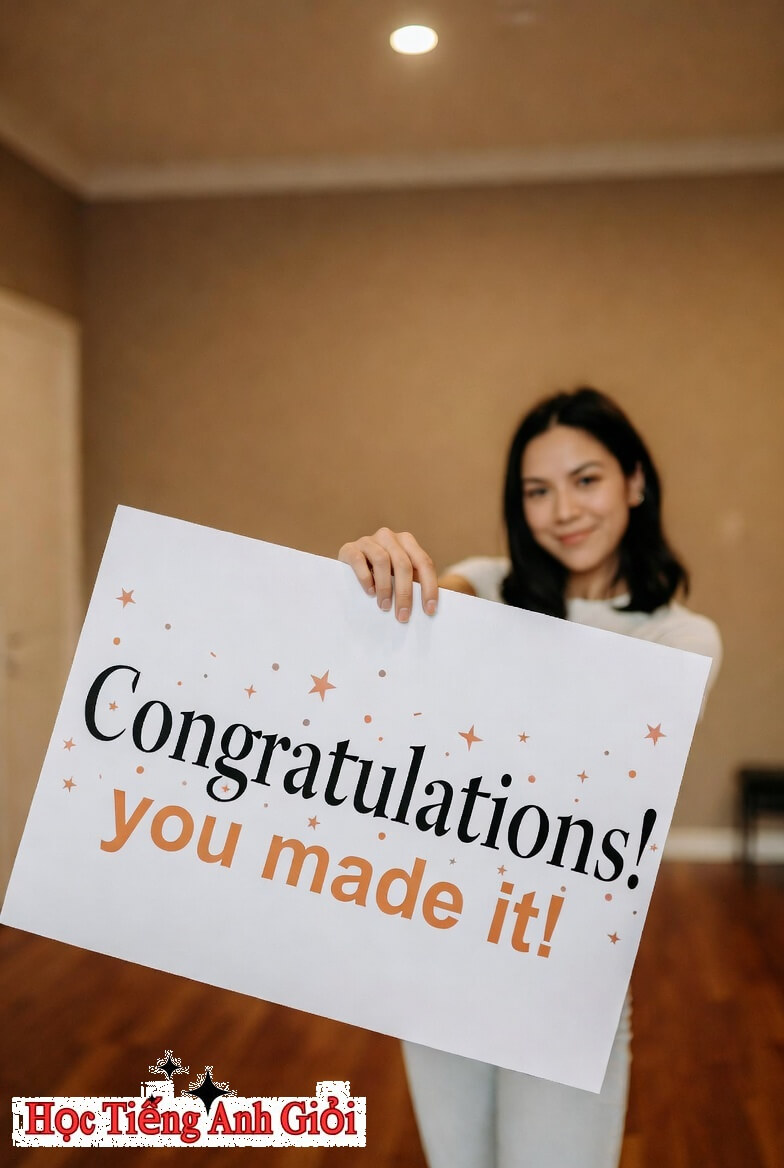 Lời chúc mừng thăng chức bằng tiếng Anh gửi đến sếp/đồng nghiệp.