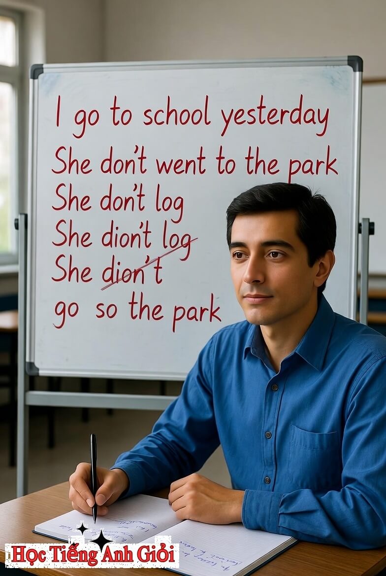 Phân biệt sự khác nhau giữa động từ to be (was/were) và trợ động từ did. 