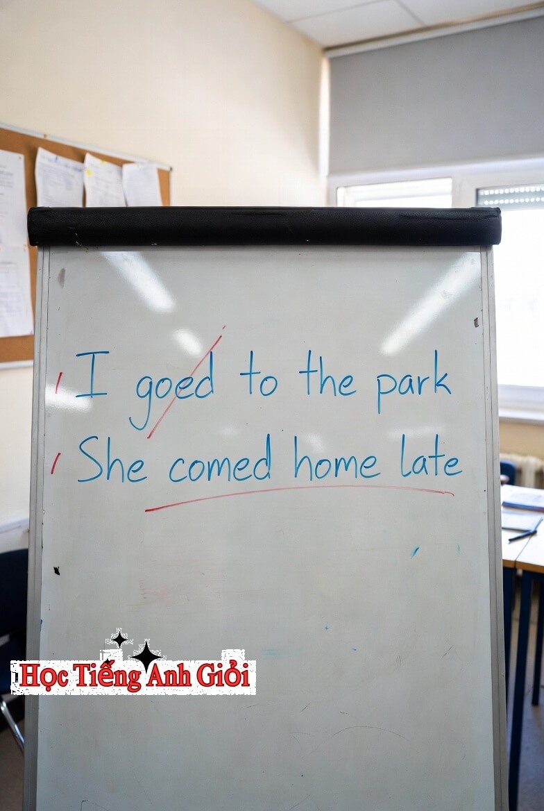 Trạng từ ở đâu đứng sau cụm từ chỉ thời gian trong thì quá khứ đơn.