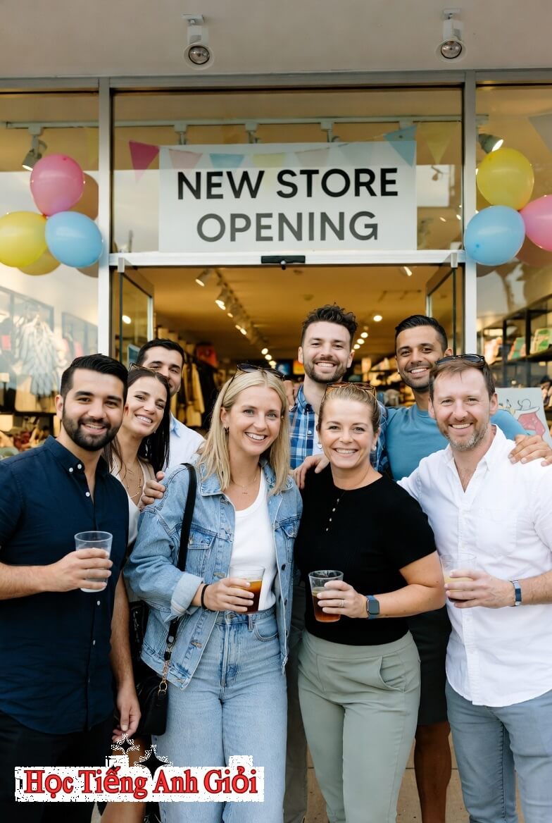 Trọn bộ câu chúc mừng khai trương bằng tiếng Anh giao tiếp chuẩn mực.